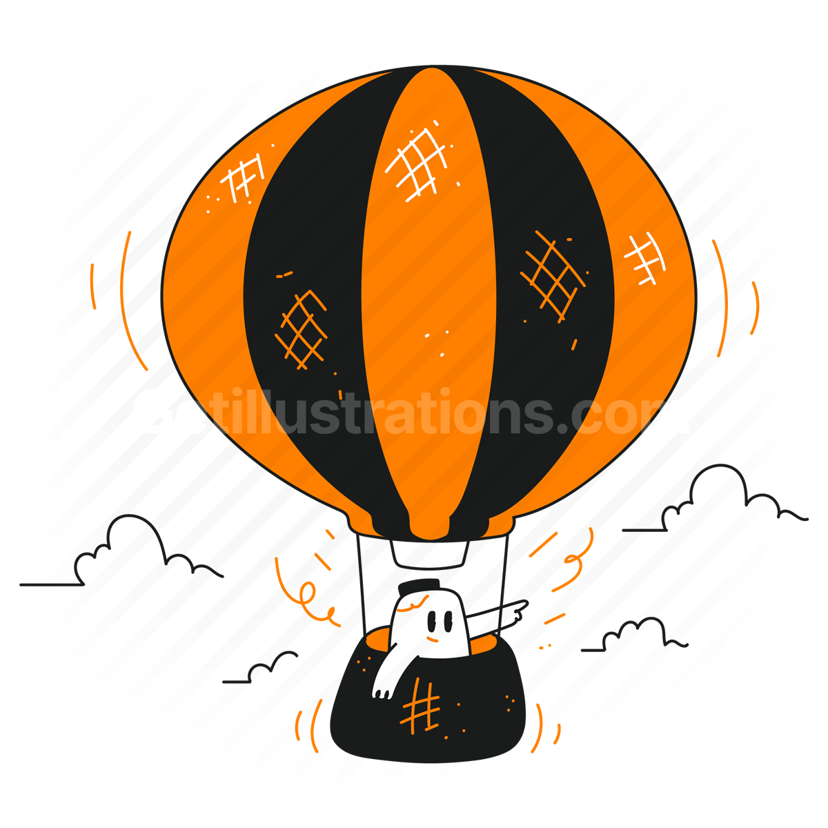 hot air balloon, travelling, transport, direction, navigation, destination